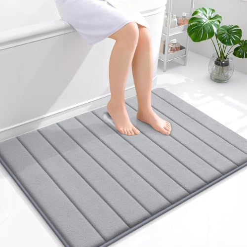 OLANLY Memory Foam Large Bath Mat 40x32, Super Soft Absorbent Bathroom Rugs