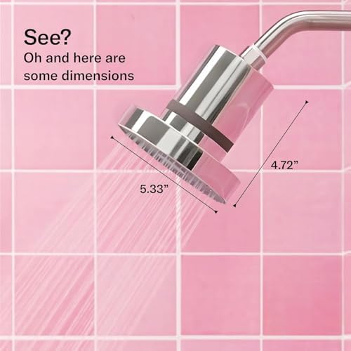 Jolie Filtered Showerhead, High Pressure Shower Filter, Modern Chrome