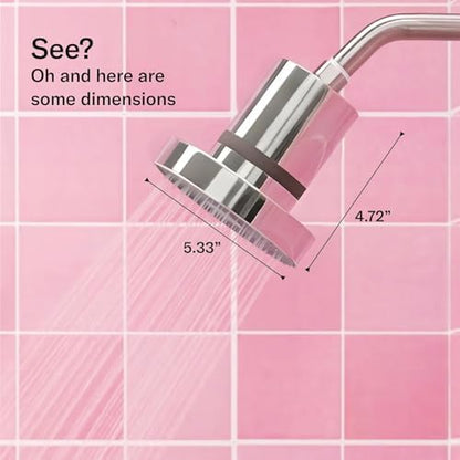 Jolie Filtered Showerhead, High Pressure Shower Filter, Modern Chrome