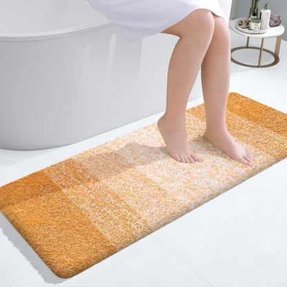 OLANLY Bathroom Runner Rug 47x17, Extra Soft Absorbent Microfiber Bath Rugs
