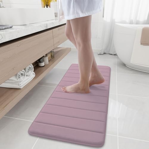 Buganda Memory Foam Bath Mat 47 x 17, Ultra Soft Absorbent Bathroom Rugs