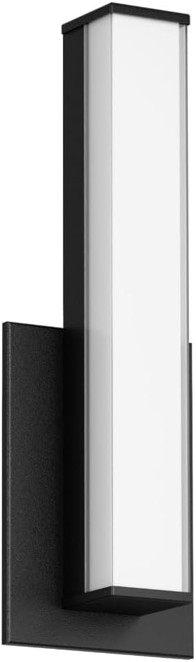 Edge Advantage 14in LED Bathroom Vanity and Wall Light 15W 1,250 Lumens 5-CCT Selectable 2700-3000-3500-4000-5000K in Matte Black with Adjustable Backplate