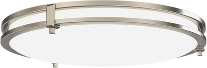 Juno Saturn Flush Mount Ceiling Light with Switchable Color Temperature (2700K-5000K), 16-Inch, Brushed Nickel