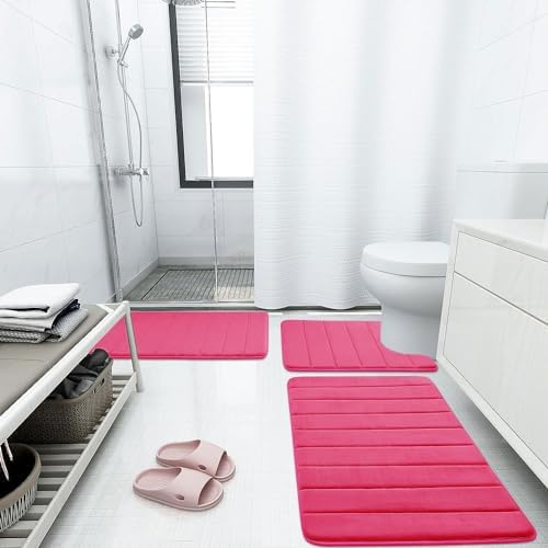 Buganda Memory Foam Bath Mat 24 x 16, Ultra Soft Absorbent Bathroom Rugs