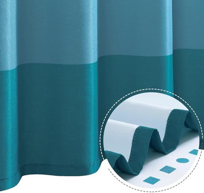 jinchan Boho Shower Curtain Blue and White 70x72 Inch 12 Hooks