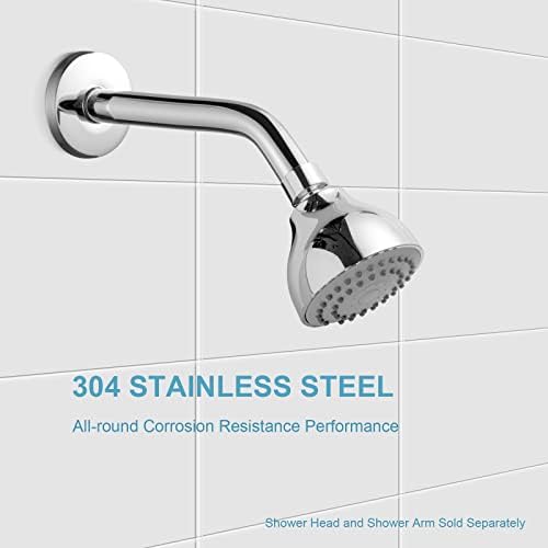 OFFO Shower Arm with Flange, 10 in Wall Mount Replacement Angle Shower Head Arm Wall-Mounted For Fixed Shower Head & Handheld Showerhead, Chrome