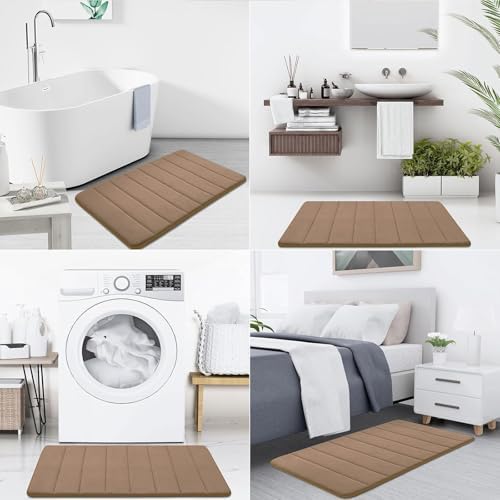 Buganda Memory Foam Bath Mat 24 x 16, Ultra Soft Absorbent Bathroom Rugs