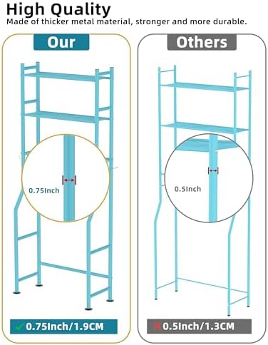 Livilord 3-Tier Over Toilet Storage, Anti-Tip, Blue