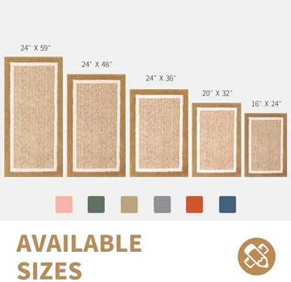 CozeCube Beige Bath Mat 47"x24" Non Slip Washable Rug
