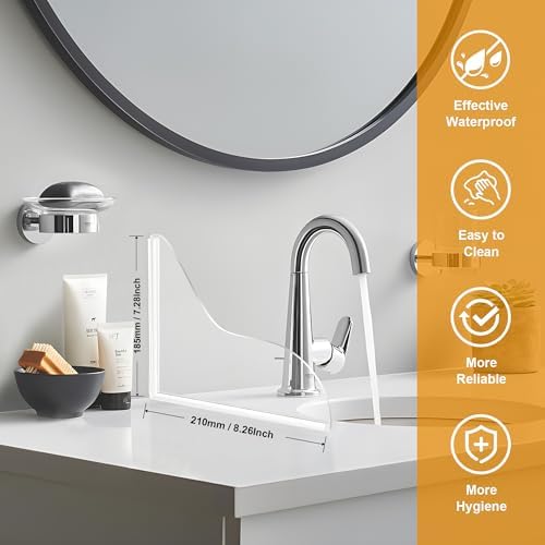UIOCSSC Shower Splash Guard, 2 Pack Bathtub Shower Water Splash Guards Silicone Bathtub Splash Guard Self-Adhesive Waterproof Shower Guards to Keep Water in Shower