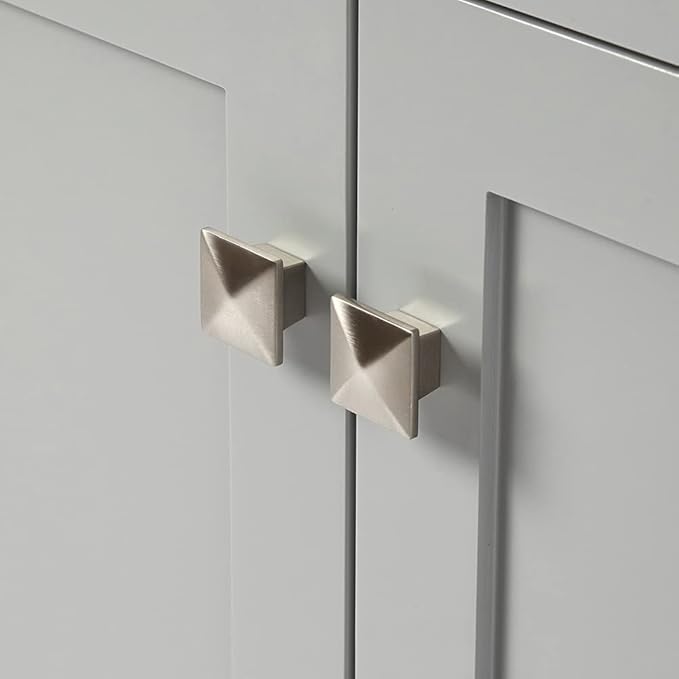 ARIEL Cambridge 42-inch Bathroom Vanity Base Cabinet,Solid Wood, 2 Soft Closing Doors, 5 Dovetail Drawers, Grey