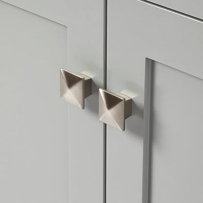 ARIEL Cambridge 42-inch Bathroom Vanity Base Cabinet,Solid Wood, 2 Soft Closing Doors, 5 Dovetail Drawers, Grey