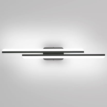 Ralbay 40" LED Black Vanity Light 40W Frosted Aluminum Modern LED Black Bathroom Vanity Light Fixtures Over Long Mirror LED Modern Bath Lighting 6000K White Light