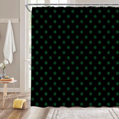 Polka Dot Shower Curtain Bathroom Decor with Hooks,70" Wx84 H