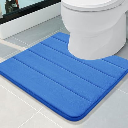 Buganda Memory Foam U-Shaped Toilet Rugs 20 x 20, Absorbent Bathroom mat