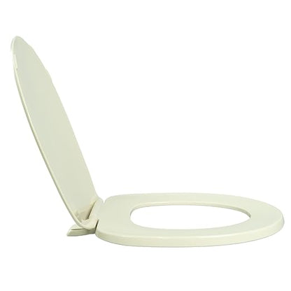 Centoco Toilet Seat Round, Closed Front with Cover, Residential, Plastic, Made in the USA, 200-106, Bone
