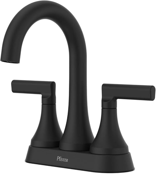 Pfister Vedra 2-Handle 4" Centerset Bathroom Faucet in Matte Black