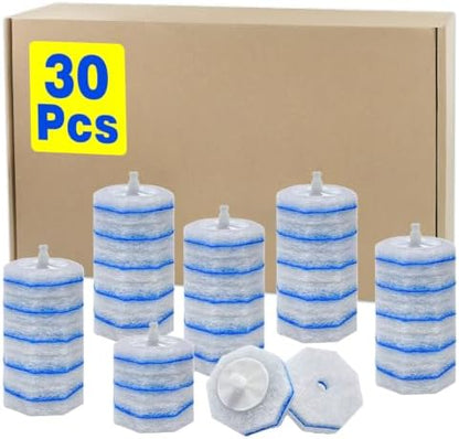 30pcs Disposable Toilet Brush Head Refills Compatible With Clorox System