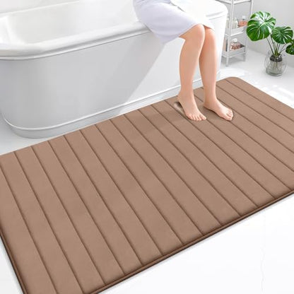 OLANLY Memory Foam Large Bath Mat 70x46, Super Soft Absorbent Bathroom Rugs