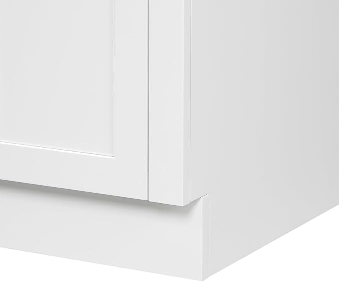 ARIEL Loren 60-inch Bathroom Vanity with Sink,Solid Wood, 1.5-inch Pure White Quartz Countertop, Double Rectangular Porcelain Sink, 4 Soft Closing Doors, 3 Dovetail Drawers, White