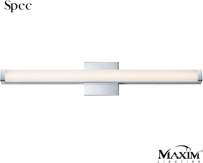 Maxim Lighting Spec Bath Vanity Light | Polished Chrome Aluminum Finish | Contemporary Indoor Light Fixture | Ideal for Bathrooms & Powder Rooms | Dimmable | Home Decor Light Fixture | 52004PC