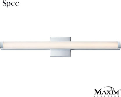 Maxim Lighting Spec Bath Vanity Light | Polished Chrome Aluminum Finish | Contemporary Indoor Light Fixture | Ideal for Bathrooms & Powder Rooms | Dimmable | Home Decor Light Fixture | 52004PC