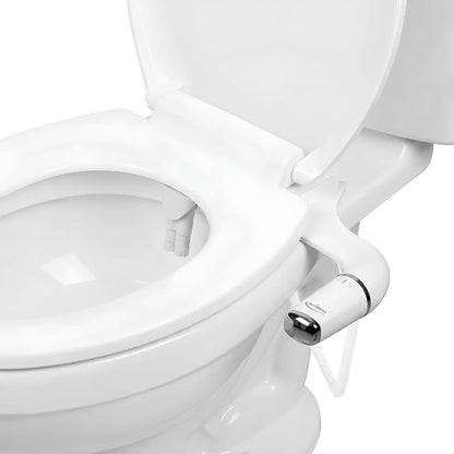 Bidet Attachment for Toilet - Ultra-Slim Hygienic Bidet Attachment For Existing Toilets - Bidet Toilet Seat Attachment with Pressure Controls - Travel Bidet Included (Left Hand Operation)