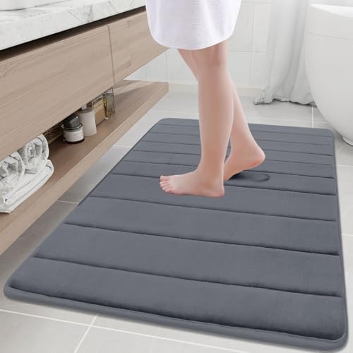 Buganda Memory Foam Bath Mat 40 x 32, Ultra Soft Absorbent Bathroom Rugs