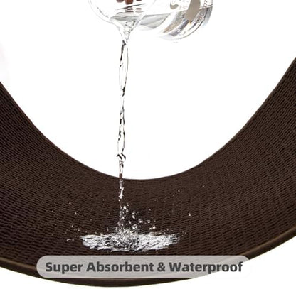 TYUU Large Bathroom Rugs Non Slip Washable Bath Rugs Super Absorbent Bathroom Rug Thin Quick Dry Low Pile Bath Mats, Brown 36"x60"