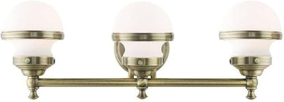 Livex Lighting 3 Light Antique Brass Bath Vanity Vanity Sconce