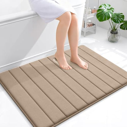 OLANLY Memory Foam Large Bath Mat 40x32, Super Soft Absorbent Bathroom Rugs