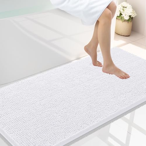Smiry Bathroom Rugs 45X27, Luxury Chenille Extra Soft Absorbent Bath Mat