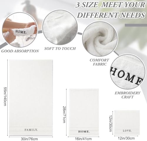 Hahafelt Decorative Bathroom Towel Set, White