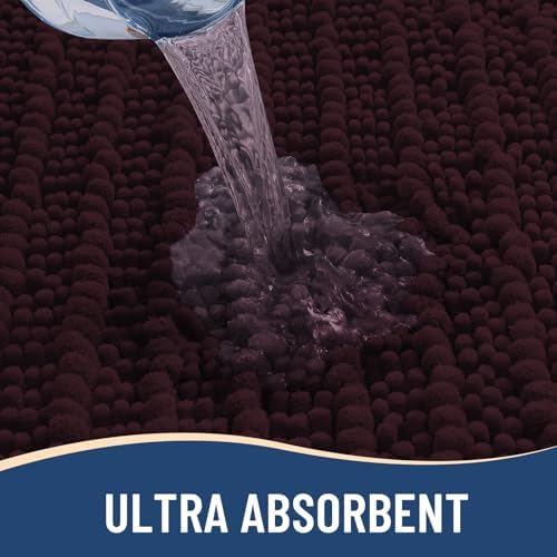 Arotive Bathroom Rugs Mat 30x20, Soft Absorbent Chenille Shaggy Bath Mat