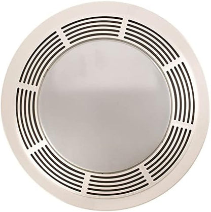 Broan-NuTone 750 Round Fan and Light Combo for Bathroom and Home, White Grille with Glass Lens, 100-Watts, 3.5 Sones, 100 CFM