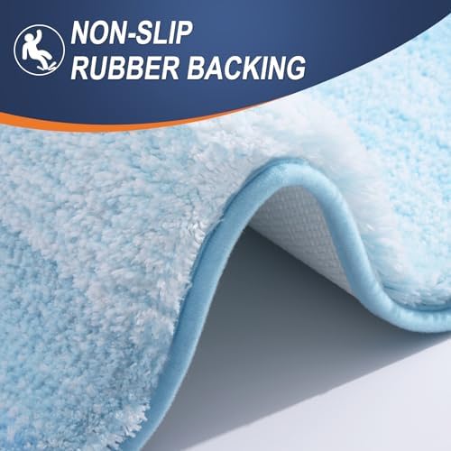 OLANLY Bathroom Runner Rug 54x24, Extra Soft Absorbent Microfiber Bath Rugs