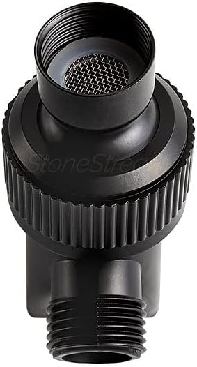 Original StoneStream Adjustable Shower Head Holder Wall Mount, Handheld Shower Arm Bracket, Matte Black Plastic, Universal 1/2 Inch Female to Male Fitting for Detachable Showerheads
