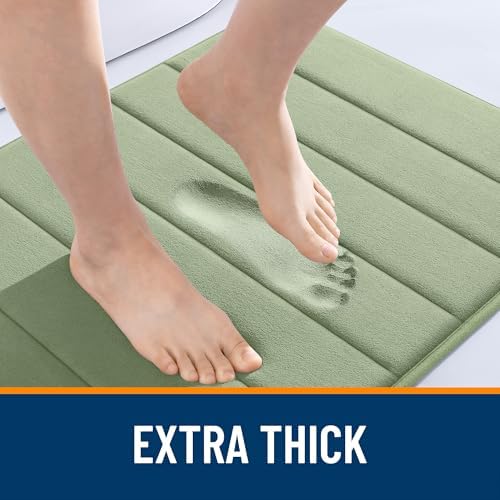OLANLY Memory Foam Long Bathroom Rugs Runner 70x24, Super Soft Absorbent