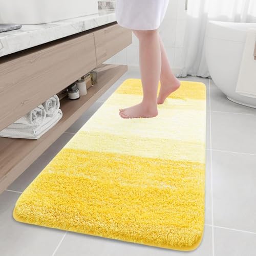 Arotive Microfiber Bathroom Rugs, Shaggy Soft Absorbent Bath Rug, 70x24