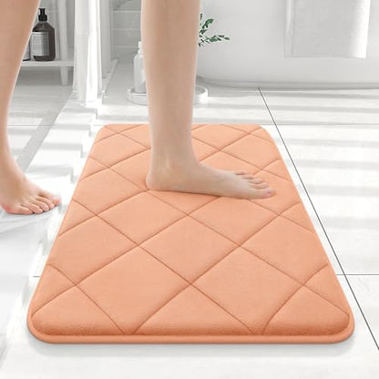 OLANLY Memory Foam Bath Mat 24x16, Ultra Soft and Absorbent Bathroom Rugs