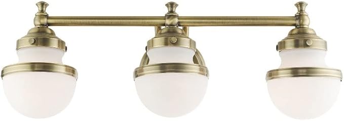 Livex Lighting 3 Light Polished Brass Bath Vanity,5713-02