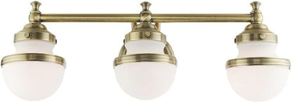 Livex Lighting 3 Light Polished Brass Bath Vanity,5713-02