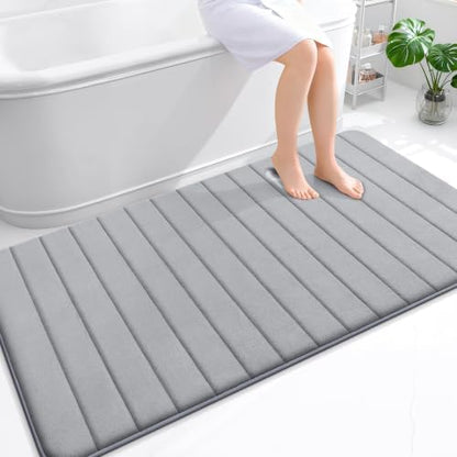 OLANLY Memory Foam Large Bath Mat 59x34, Super Soft Absorbent Bathroom Rugs