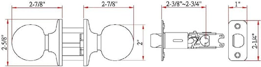 Design House 781872 Ball Passage Hall and Closet Door Knob Satin Nickel