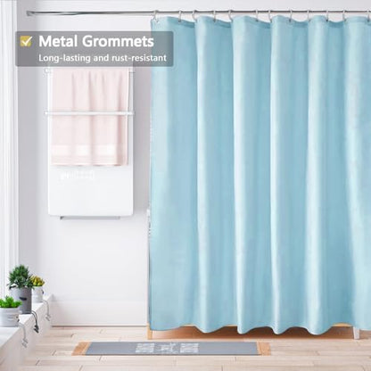 LLSCL Fabric Shower Curtain Liner with Magnets, Waterproof Hotel Quality, 72 x 72 Machine Washable