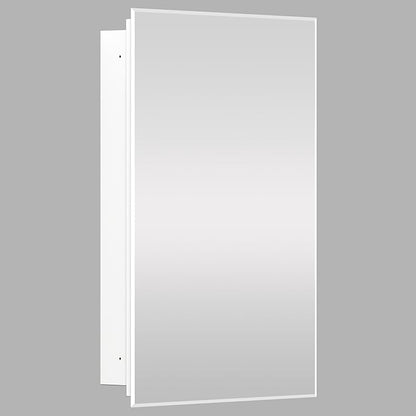 Medicine Cabinet with Beveled Mirror-22x30 inch Rectangular Beveled Frameless Mirror Cabinet, Waterproof Bathroom Storage Cabinet, Removable Shelves, Recessed or Surface Mount