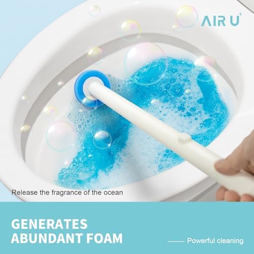48 Count Disposable Toilet Brush Heads, Toilet Bowl Wand Refills for Toilet and Bathroom Cleaning, Not Suitable for Electric Toilet Brushes