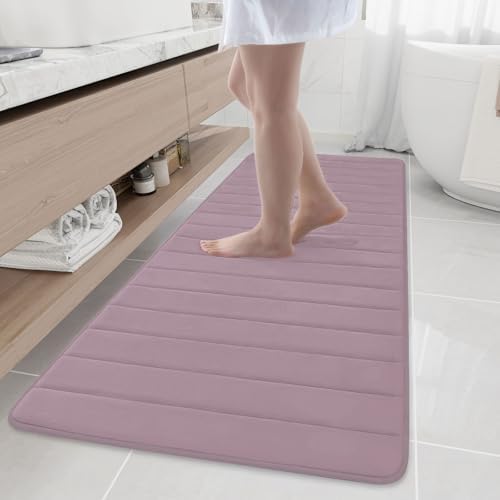 Buganda Memory Foam Bath Mat 70 x 24, Ultra Soft Absorbent Bathroom Rugs