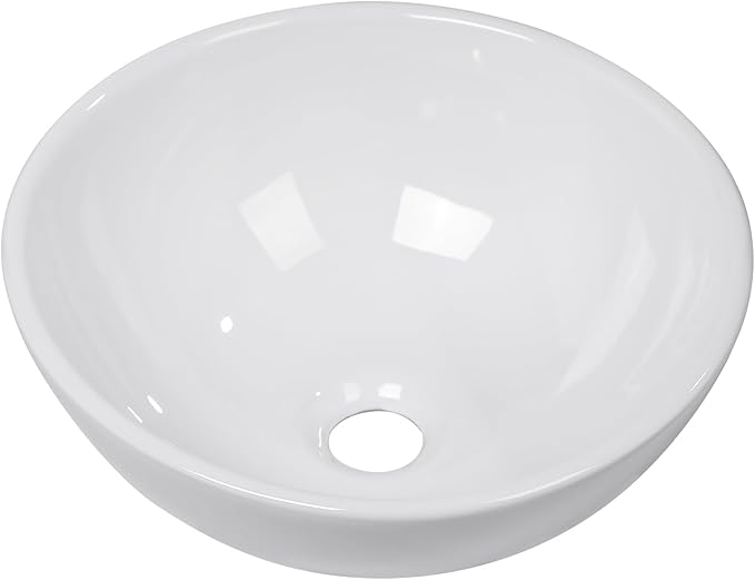 Vessle Sink Round - Beslend 13 Inch White Ceramic Bathroom Sink Egg Oval Shape Porcelain Above Counter Modern Art Sink