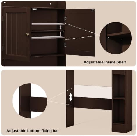Ahomly Over The Toilet Storage Cabinet, 32.3" W, Grey